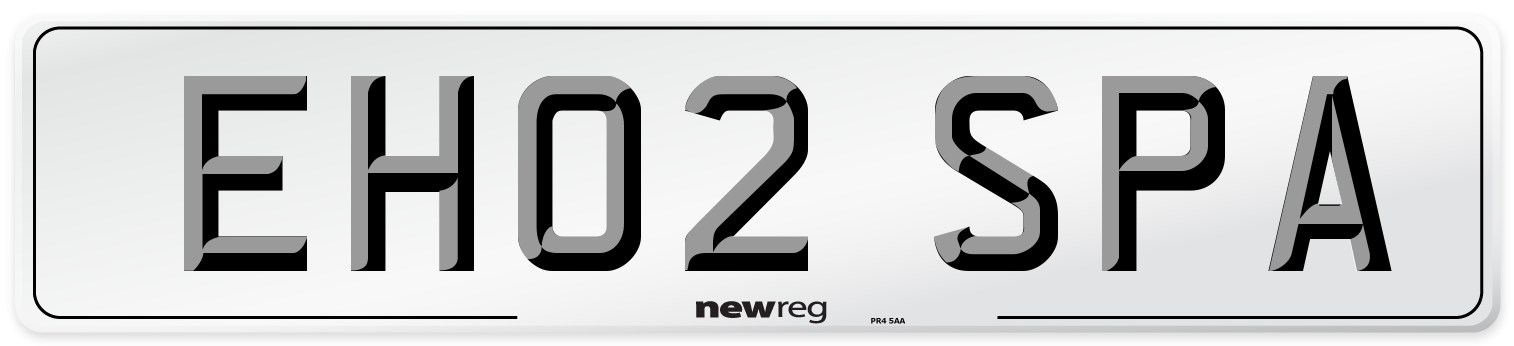 EH02 SPA Number Plate from New Reg